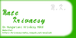 mate krivacsy business card